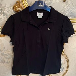 LACOSTE BLACK POLO SHIRT